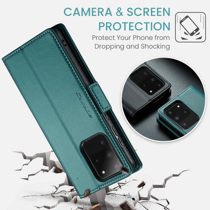 Samsung Galaxy S20 Ultra Leather Wallet Case - RFID Blocking, Stand Function, Card Slots