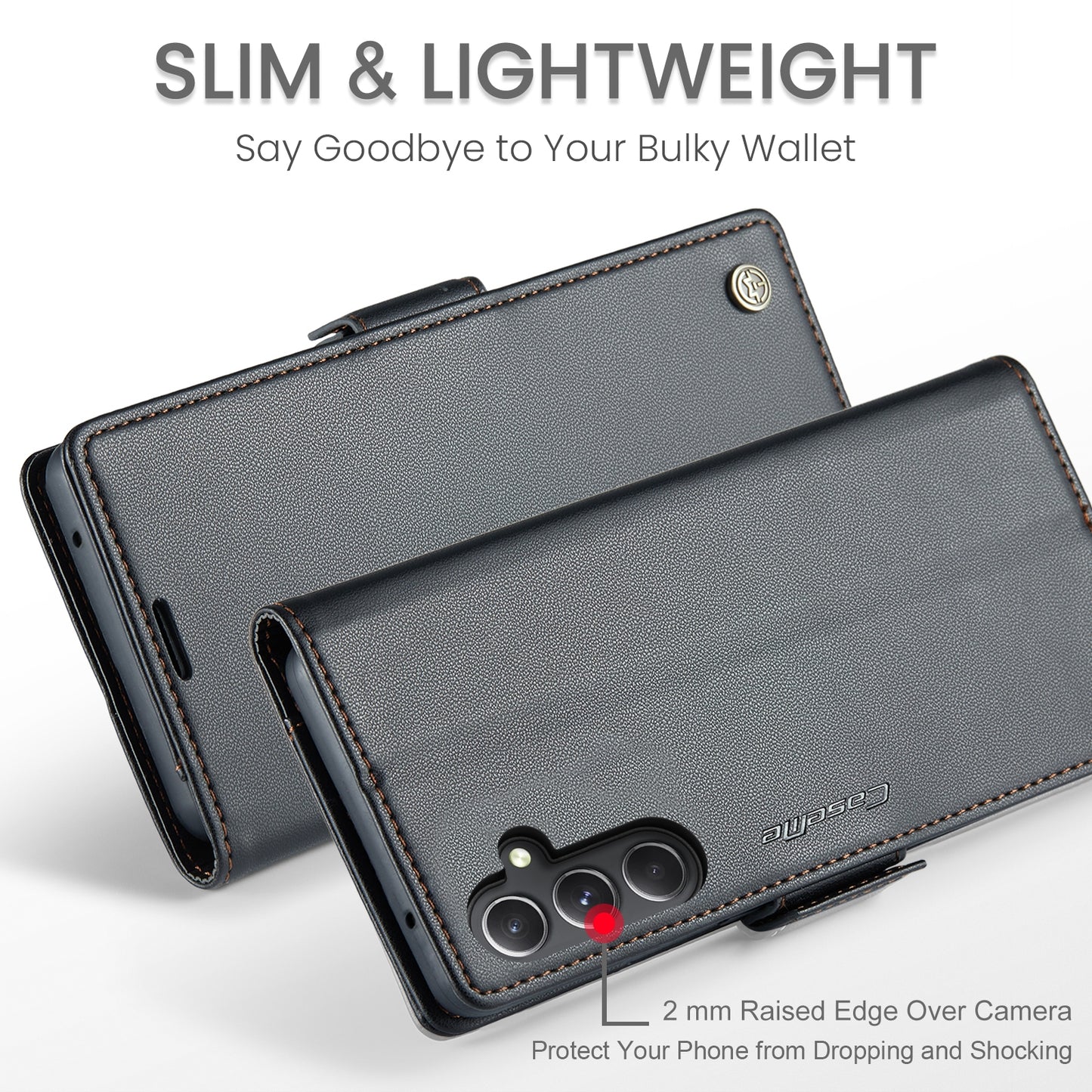 Samsung Galaxy S23 FE 5G Leather Wallet Case - RFID Blocking, Stand Function, Card Slots