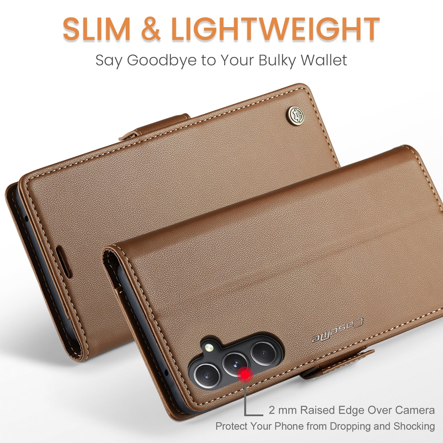 Samsung Galaxy S23 FE 5G Leather Wallet Case - RFID Blocking, Stand Function, Card Slots