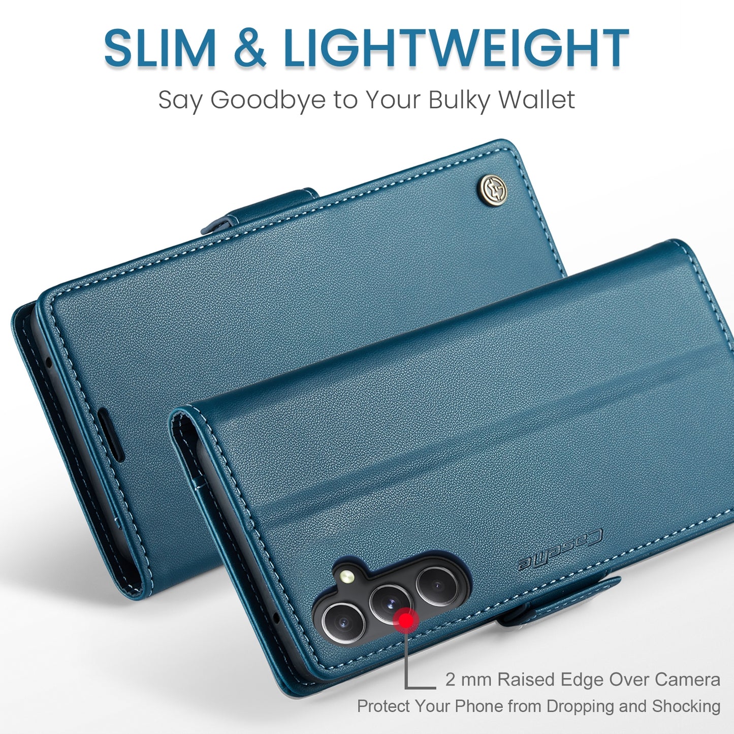 Samsung Galaxy S23 FE 5G Leather Wallet Case - RFID Blocking, Stand Function, Card Slots