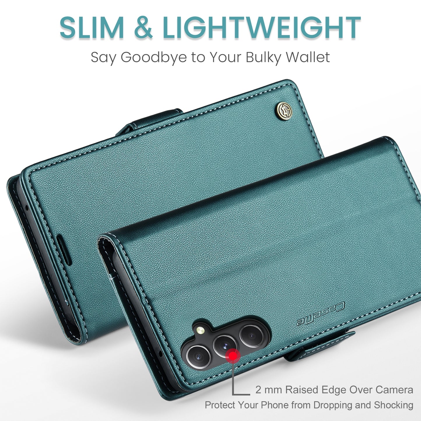 Samsung Galaxy S23 FE 5G Leather Wallet Case - RFID Blocking, Stand Function, Card Slots