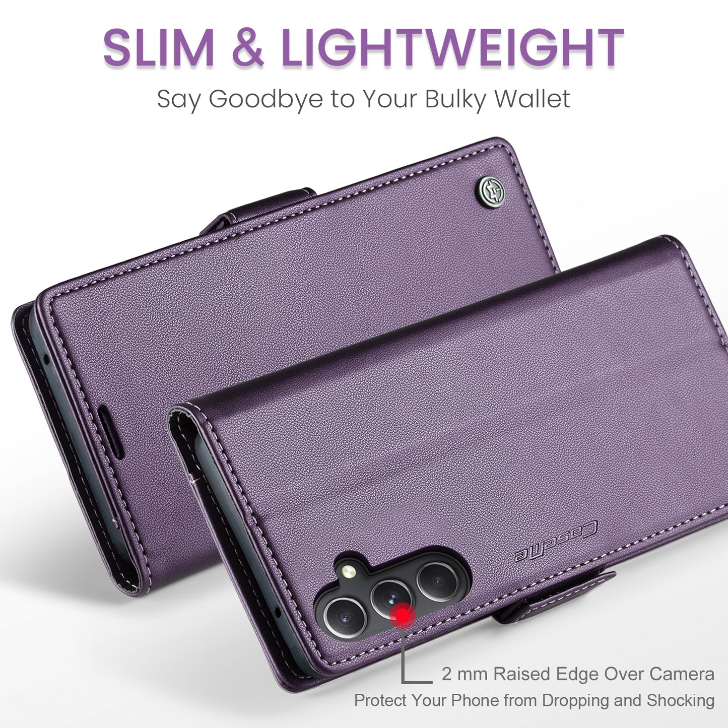 Samsung Galaxy S23 FE 5G Leather Wallet Case - RFID Blocking, Stand Function, Card Slots