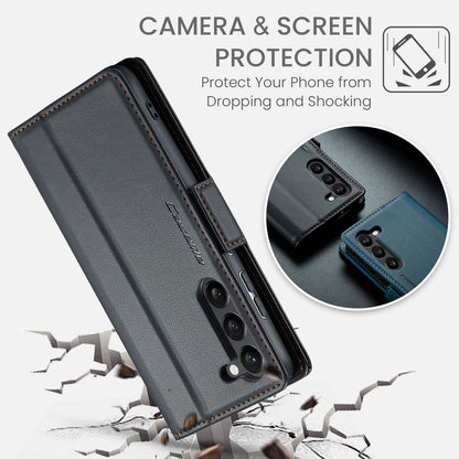 Samsung Galaxy S24 5G Leather Wallet Case - RFID Blocking, Stand Function, Card Slots