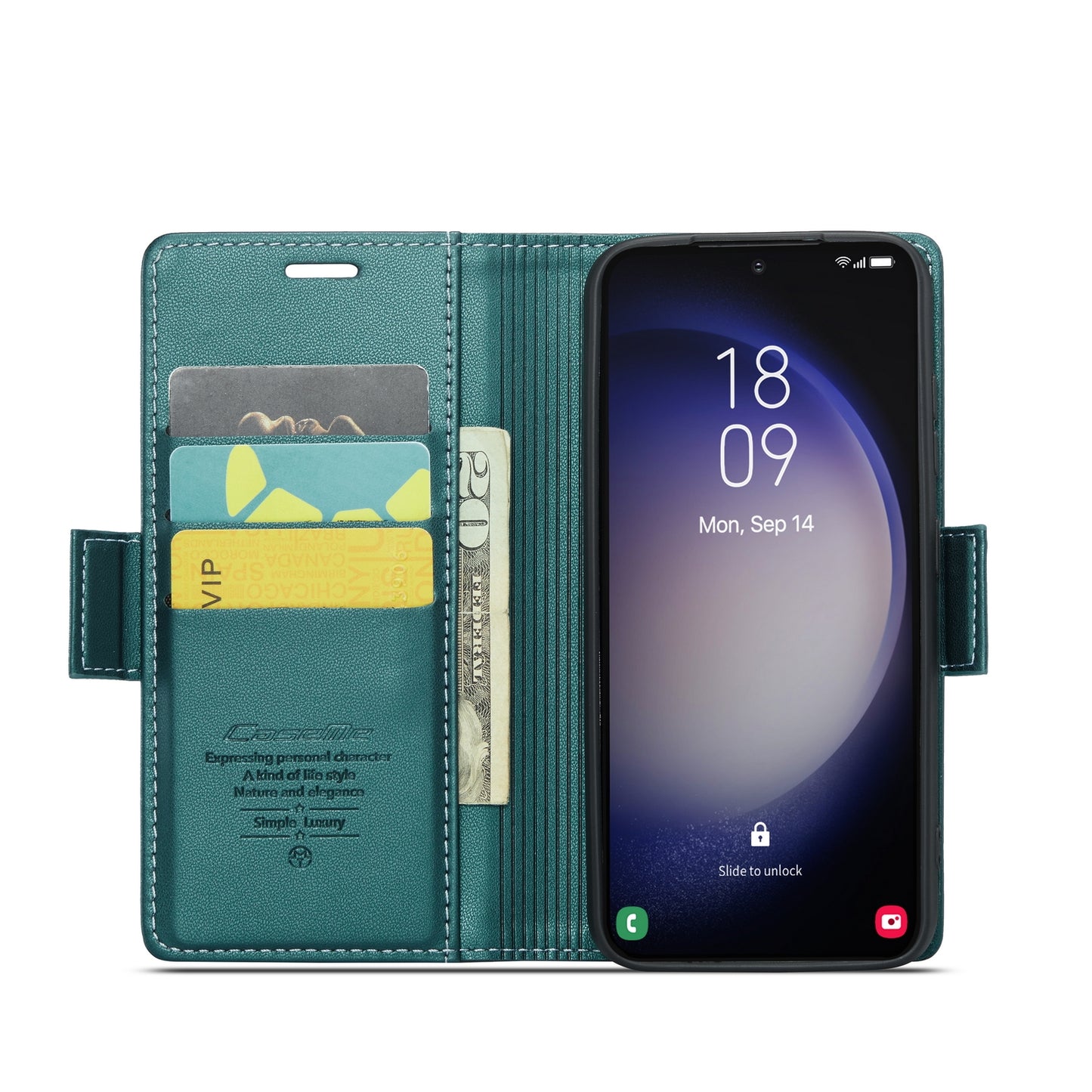 Samsung Galaxy S24 5G Leather Wallet Case - RFID Blocking, Stand Function, Card Slots