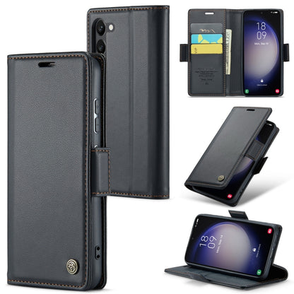 Samsung Galaxy S24+ Leather Wallet Case - RFID Blocking, Stand Function, Card Slots