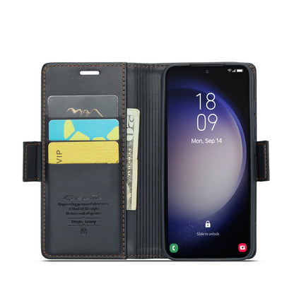 Samsung Galaxy S24+ Leather Wallet Case - RFID Blocking, Stand Function, Card Slots