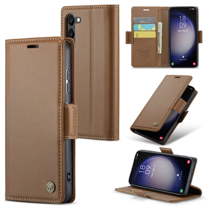 Samsung Galaxy S24+ Leather Wallet Case - RFID Blocking, Stand Function, Card Slots
