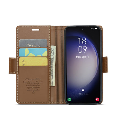 Samsung Galaxy S24+ Leather Wallet Case - RFID Blocking, Stand Function, Card Slots