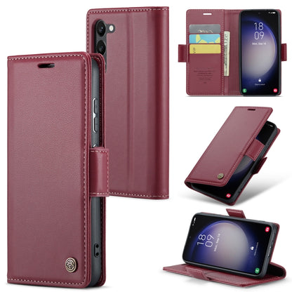 Samsung Galaxy S24+ Leather Wallet Case - RFID Blocking, Stand Function, Card Slots