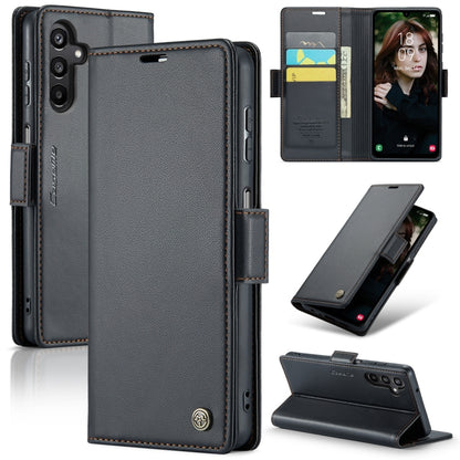 Samsung Galaxy A15 5G Leather Wallet Case - RFID Blocking, Stand Function, Card Slots
