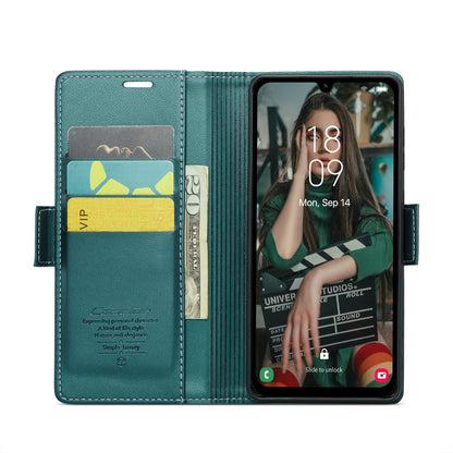 Samsung Galaxy A15 5G Leather Wallet Case - RFID Blocking, Stand Function, Card Slots