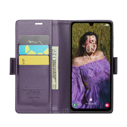 Samsung Galaxy A15 5G Leather Wallet Case - RFID Blocking, Stand Function, Card Slots