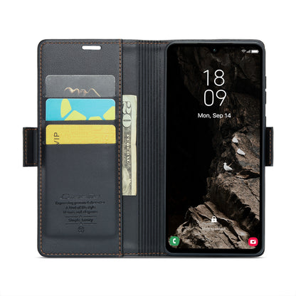 Samsung Galaxy A05s Leather Wallet Case - RFID Blocking, Stand Function, Card Slots