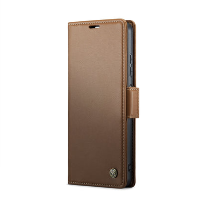 Samsung Galaxy A05s Leather Wallet Case - RFID Blocking, Stand Function, Card Slots