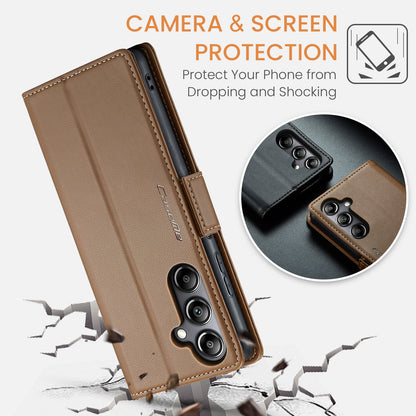Samsung Galaxy A05s Leather Wallet Case - RFID Blocking, Stand Function, Card Slots