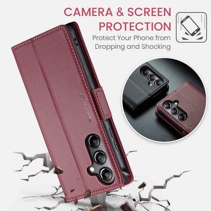 Samsung Galaxy A05s Leather Wallet Case - RFID Blocking, Stand Function, Card Slots