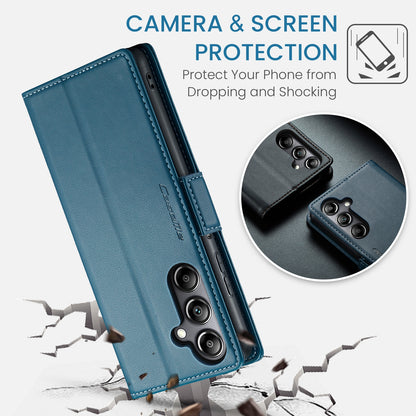 Samsung Galaxy A05s Leather Wallet Case - RFID Blocking, Stand Function, Card Slots