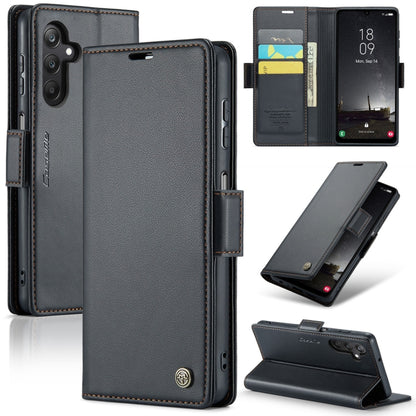 Samsung Galaxy A25 5G Leather Wallet Case - RFID Blocking, Stand Function, Card Slots