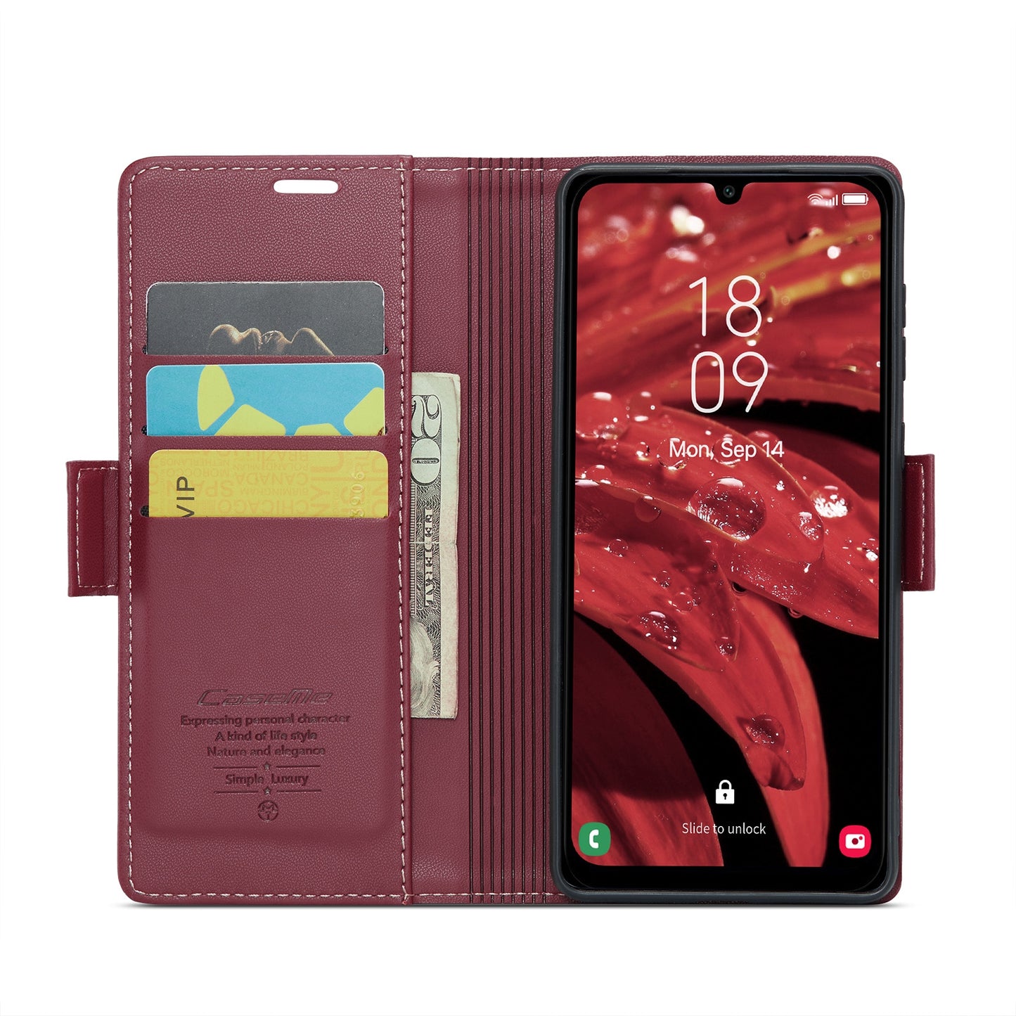 Samsung Galaxy A25 5G Leather Wallet Case - RFID Blocking, Stand Function, Card Slots