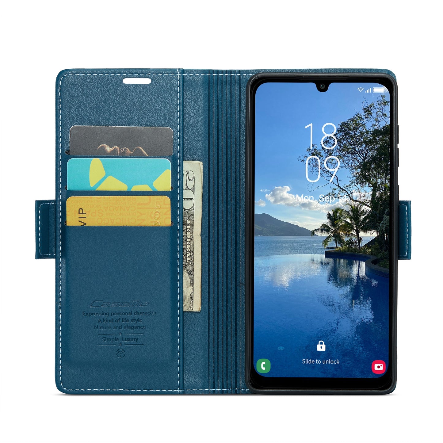 Samsung Galaxy A25 5G Leather Wallet Case - RFID Blocking, Stand Function, Card Slots