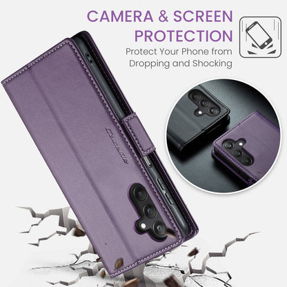 Samsung Galaxy A25 5G Leather Wallet Case - RFID Blocking, Stand Function, Card Slots