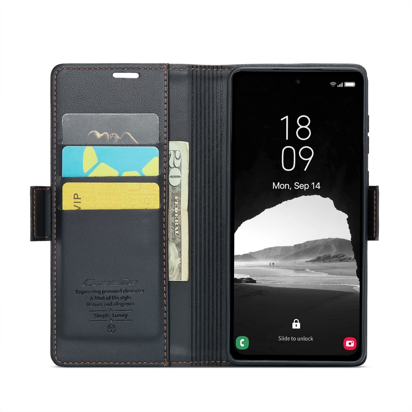 Samsung Galaxy A35 5G Leather Wallet Case - RFID Blocking, Stand Function, Card Slots