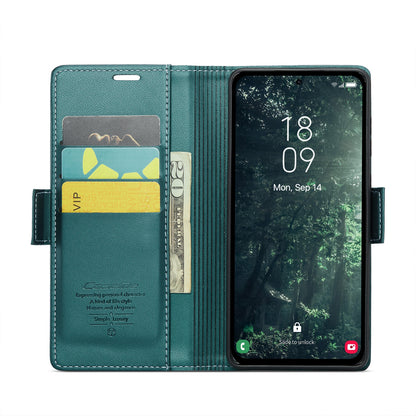Samsung Galaxy A35 5G Leather Wallet Case - RFID Blocking, Stand Function, Card Slots