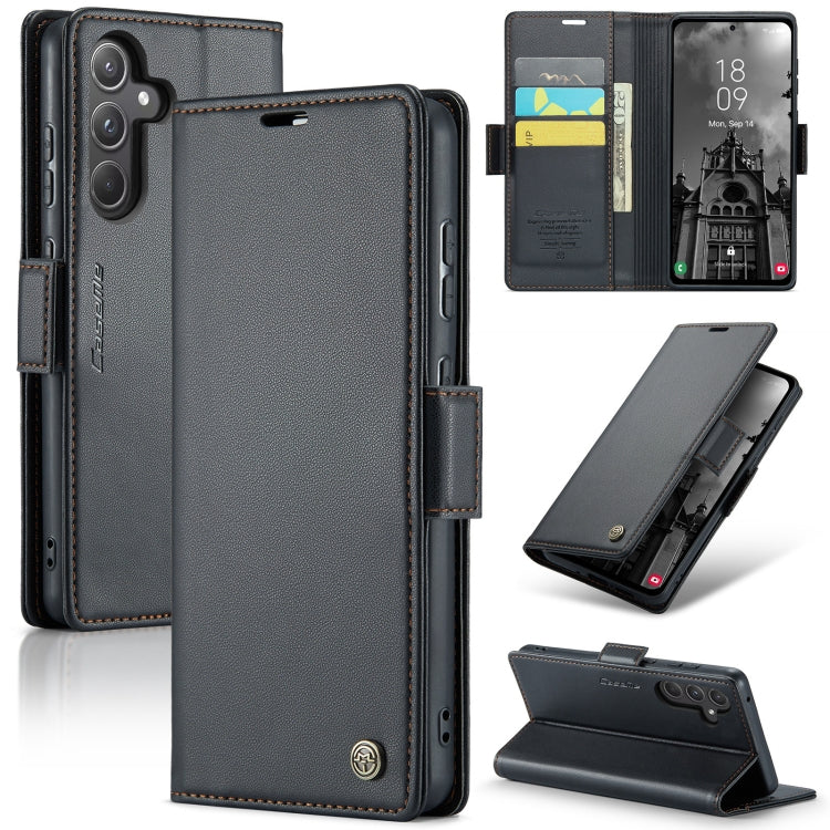 Samsung Galaxy A55 Leather Wallet Case - RFID Blocking, Stand Function, Card Slots