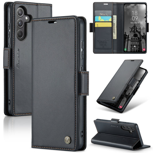 Samsung Galaxy A55 Leather Wallet Case - RFID Blocking, Stand Function, Card Slots