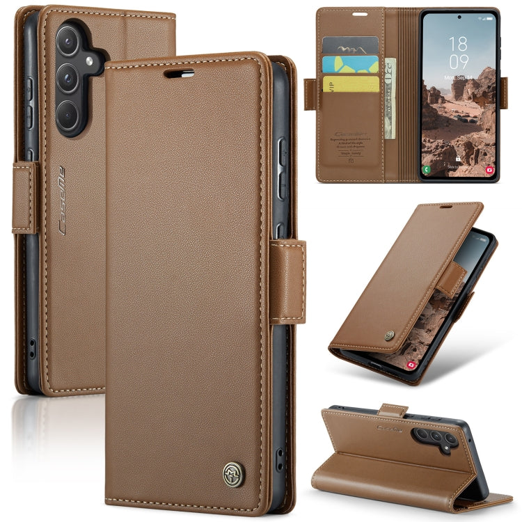 Samsung Galaxy A55 Leather Wallet Case - RFID Blocking, Stand Function, Card Slots