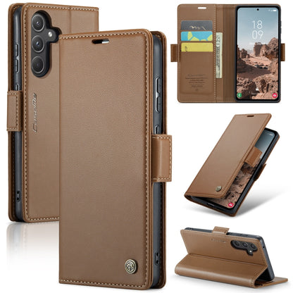 Samsung Galaxy A55 Leather Wallet Case - RFID Blocking, Stand Function, Card Slots