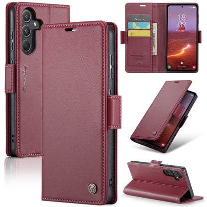 Samsung Galaxy A55 Leather Wallet Case - RFID Blocking, Stand Function, Card Slots