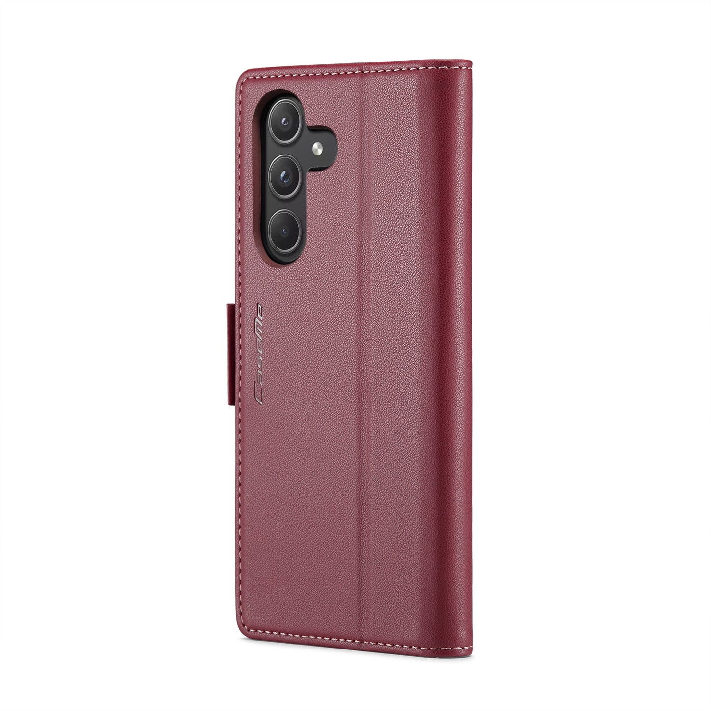 Samsung Galaxy A55 Leather Wallet Case - RFID Blocking, Stand Function, Card Slots