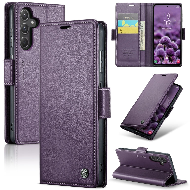 Samsung Galaxy A55 Leather Wallet Case - RFID Blocking, Stand Function, Card Slots