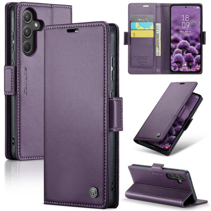 Samsung Galaxy A55 Leather Wallet Case - RFID Blocking, Stand Function, Card Slots