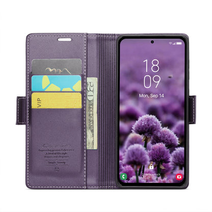 Samsung Galaxy A55 Leather Wallet Case - RFID Blocking, Stand Function, Card Slots