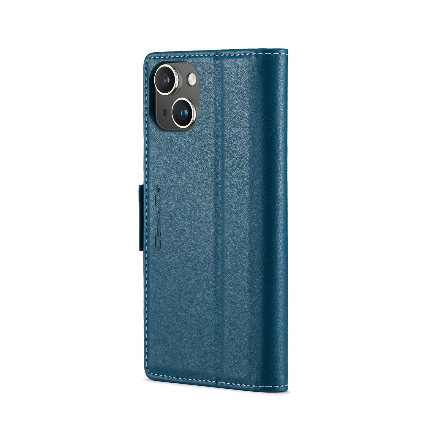 iPhone 14 Leather Wallet Case - RFID Blocking, Stand Function, Card Slots