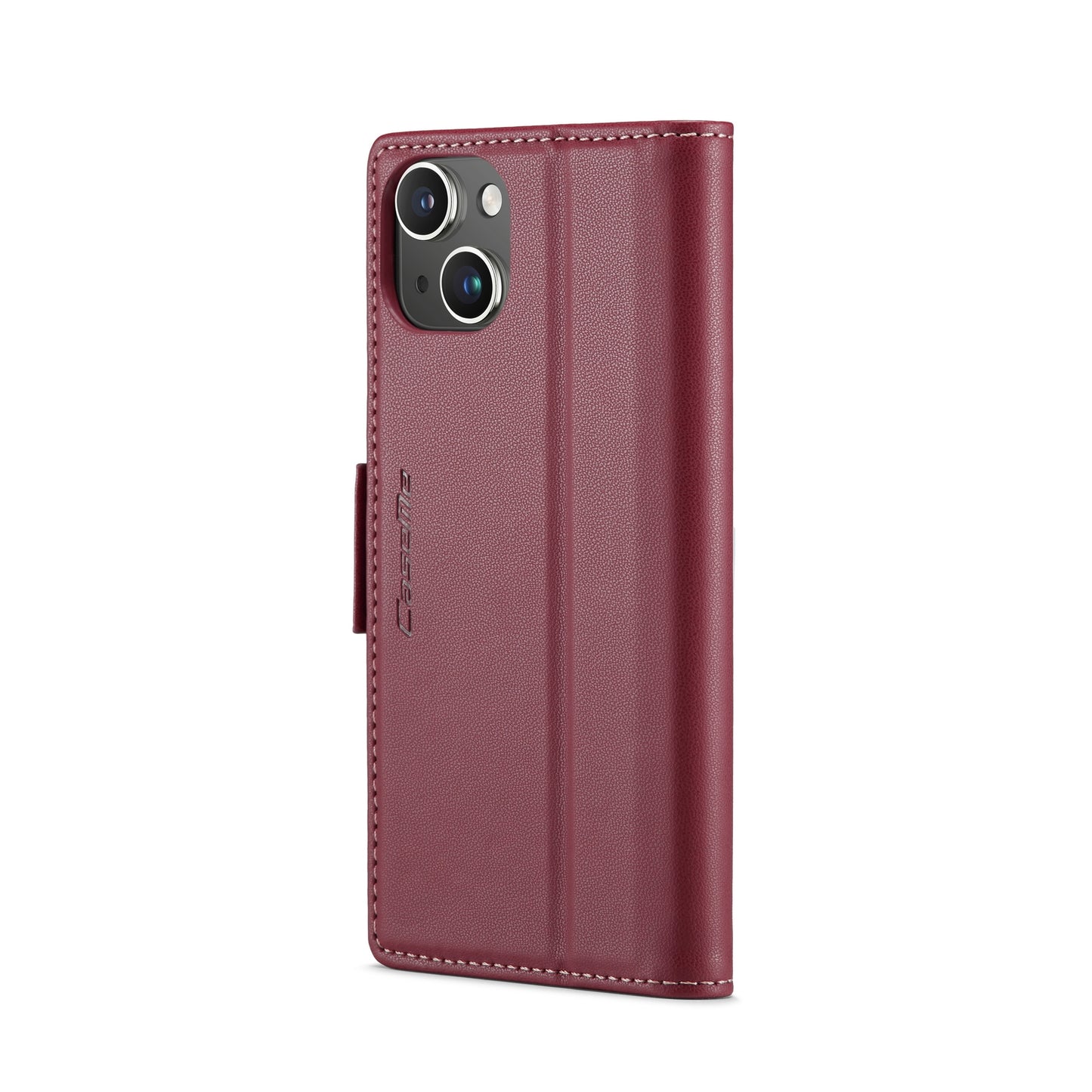 iPhone 14 Plus Leather Wallet Case - RFID Blocking, Stand Function, Card Slots