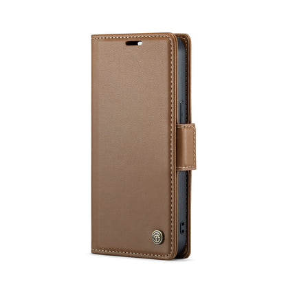 iPhone 13 Leather Wallet Case - RFID Blocking, Stand Function, Card Slots