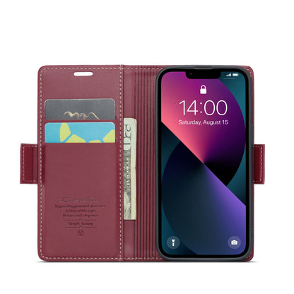 iPhone 13 Mini Leather Wallet Case - RFID Blocking, Stand Function, Card Slots