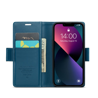iPhone 13 Mini Leather Wallet Case - RFID Blocking, Stand Function, Card Slots