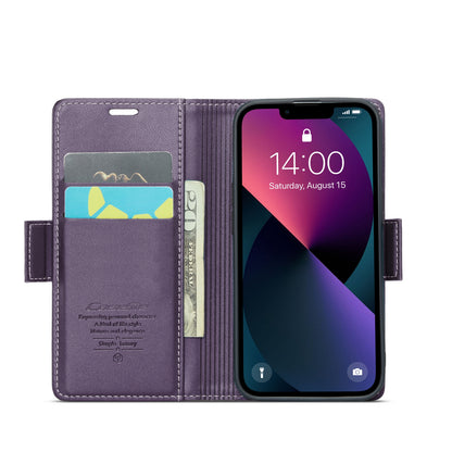 iPhone 13 Mini Leather Wallet Case - RFID Blocking, Stand Function, Card Slots