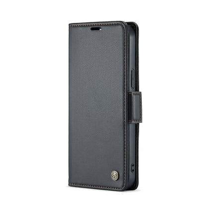 iPhone 13 Pro Max Leather Wallet Case - RFID Blocking, Stand Function, Card Slots