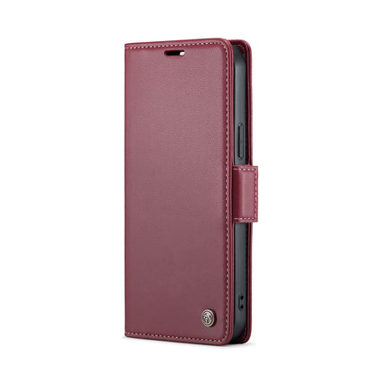 iPhone 13 Pro Max Leather Wallet Case - RFID Blocking, Stand Function, Card Slots