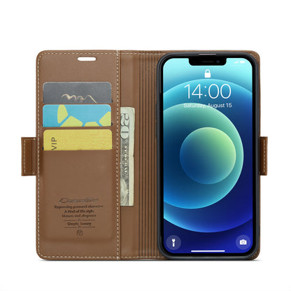 iPhone 12/12 Pro Leather Wallet Case - RFID Blocking, Stand Function, Card Slots