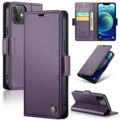 iPhone 12/12 Pro Leather Wallet Case - RFID Blocking, Stand Function, Card Slots