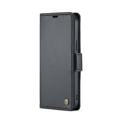 iPhone 12 Pro Max Leather Wallet Case - RFID Blocking, Stand Function, Card Slots