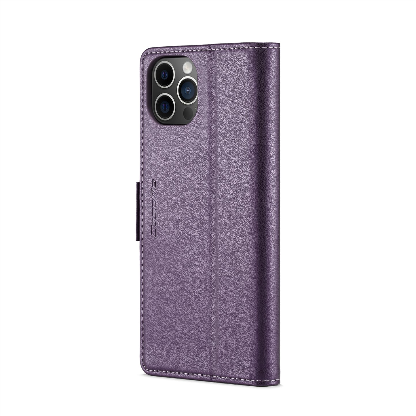 iPhone 12 Pro Max Leather Wallet Case - RFID Blocking, Stand Function, Card Slots