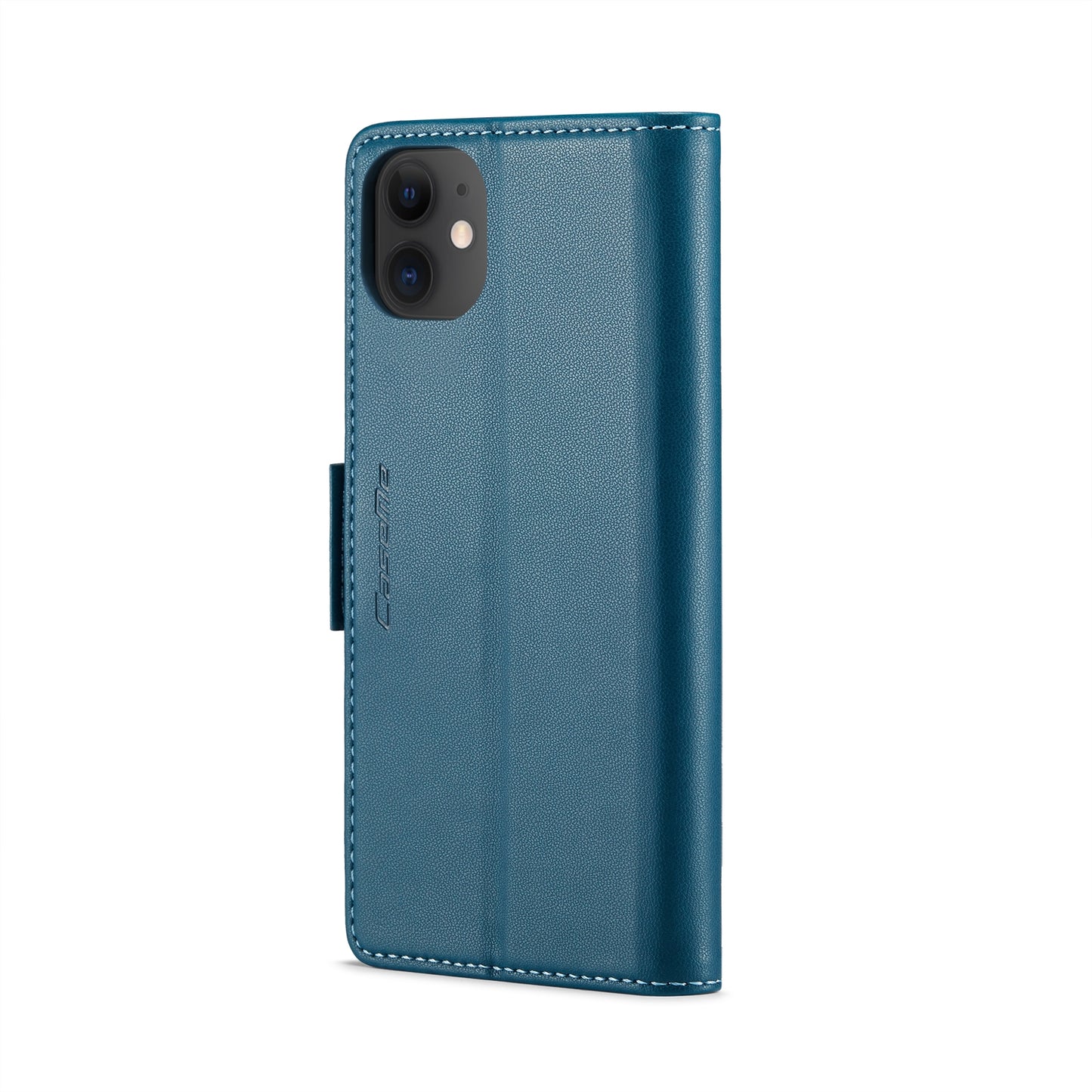 iPhone 11 Leather Wallet Case - RFID Blocking, Stand Function, Card Slots