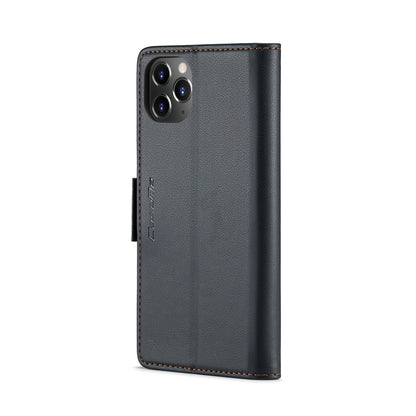 iPhone 11 Pro Leather Wallet Case - RFID Blocking, Stand Function, Card Slots